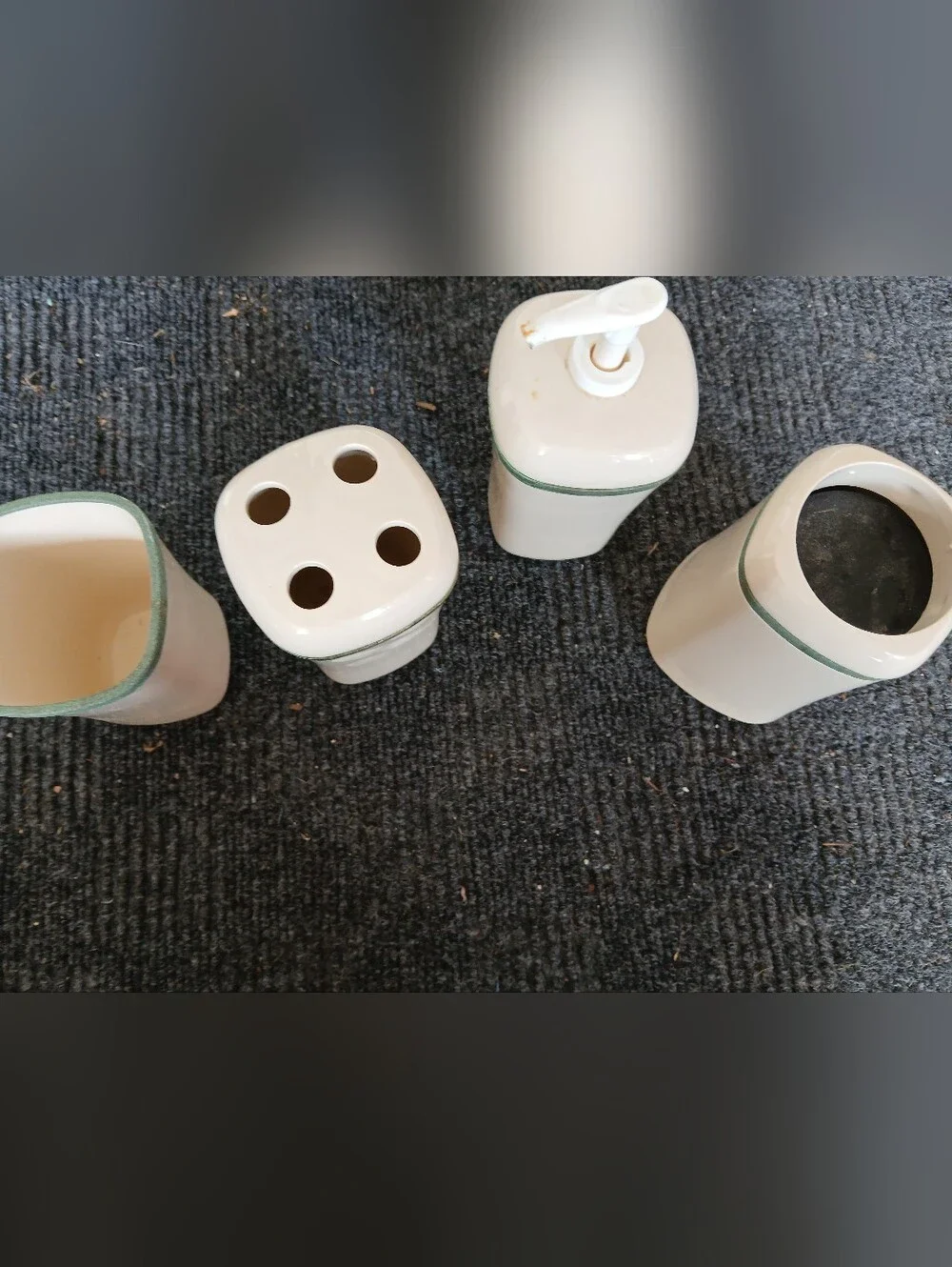 Bathroom Accessory Set - Toothbrush Holder, Soap Pump, Cup & Cup Holder